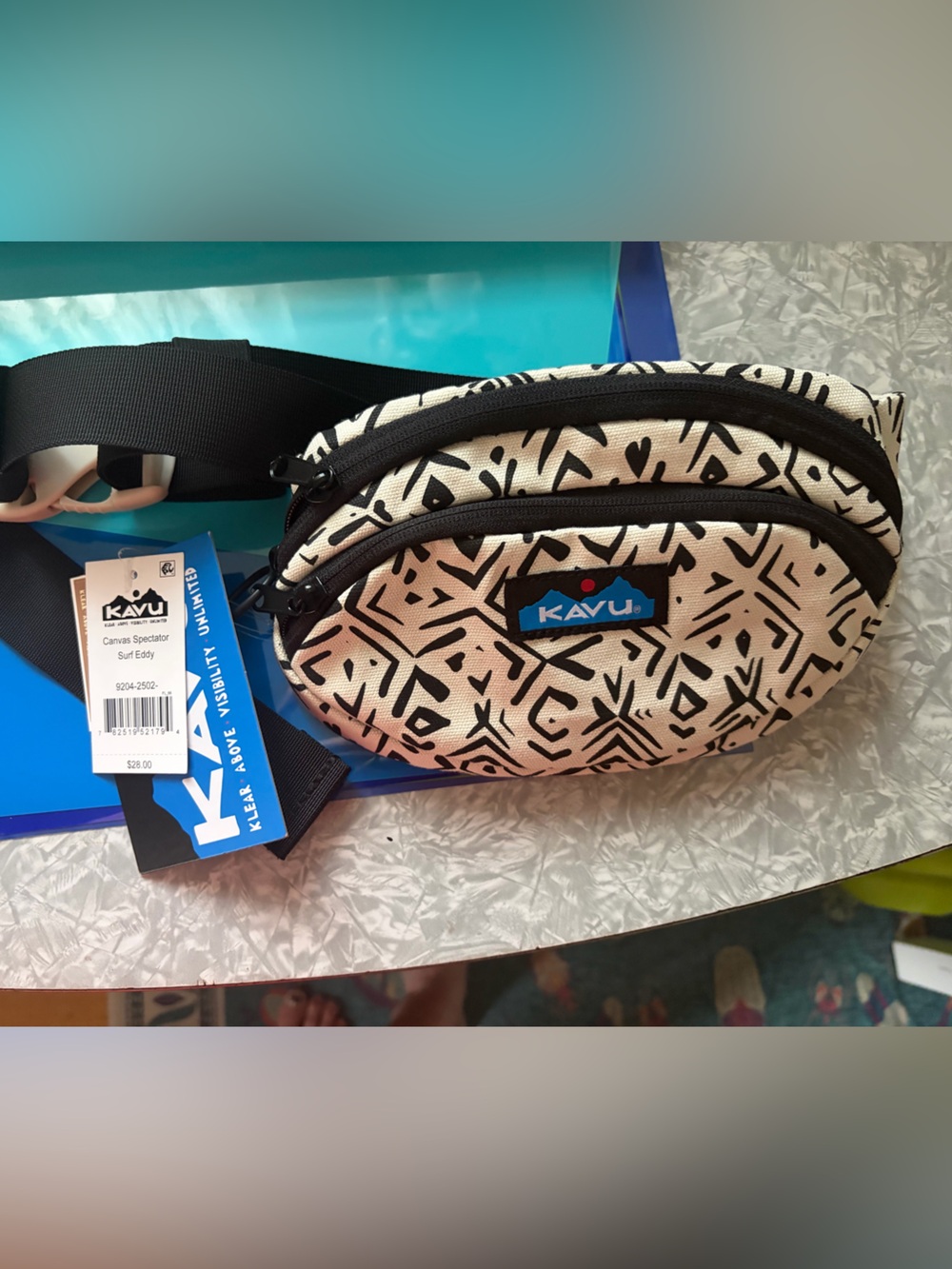 NWT Kavu Canvas Spectator Bag in Surf Eddy.